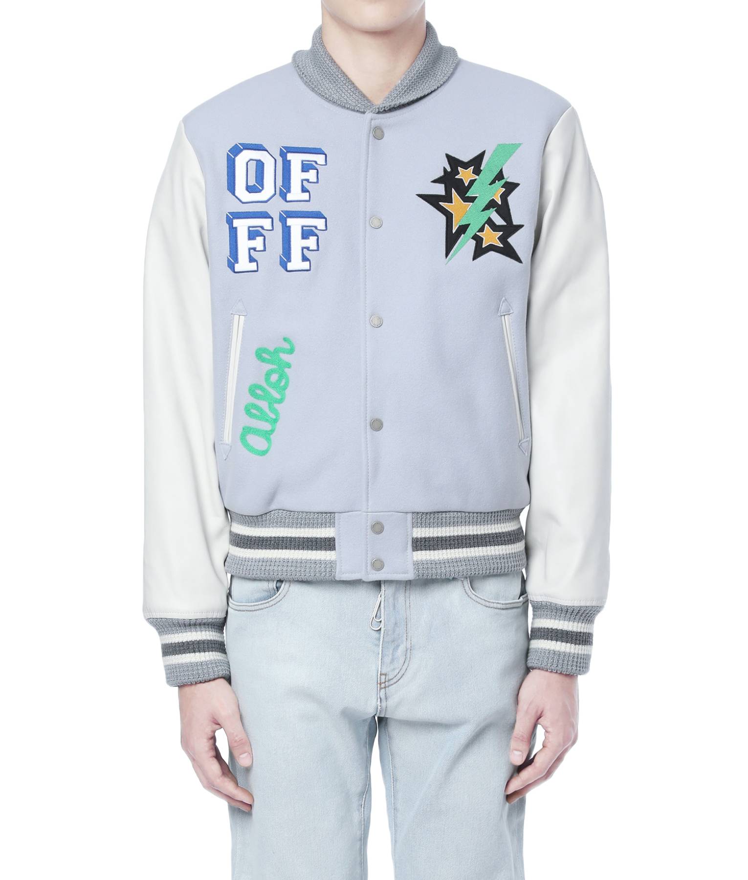 Lil Durk Grey & White Varsity Jacket (3)