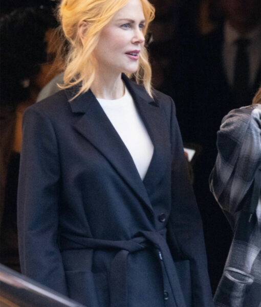 Nicole Kidman A Family Affair Navy Blue Trench Coat-1