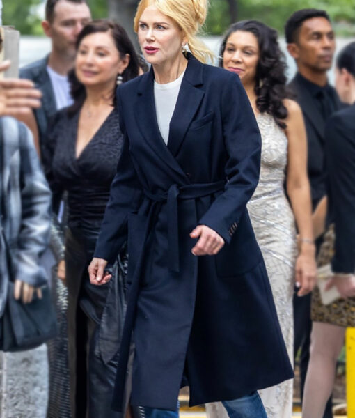 Nicole Kidman A Family Affair Navy Blue Trench Coat-3