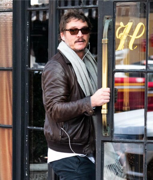 Pedro Pascal Brown Leather Jacket-4