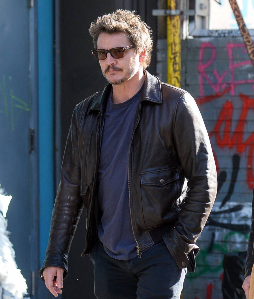 Pedro Pascal Brown Leather Jacket-1