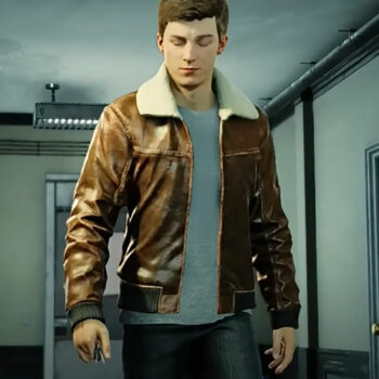 Peter Parker Spider-Man 2 Video Game (Yuri Lowenthal) Brown Leather Jacket