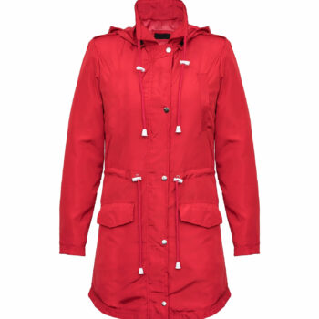 Red Rain Coat with Hood