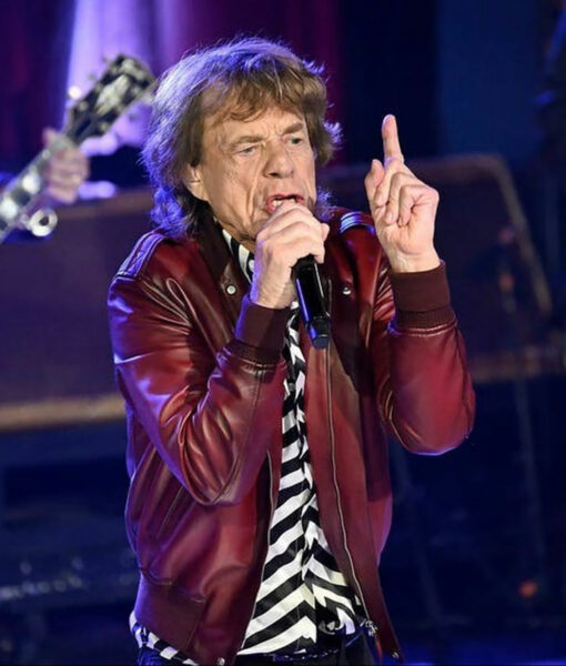 Rolling Stones Kick off Mick Jagger Maroon Jacket
