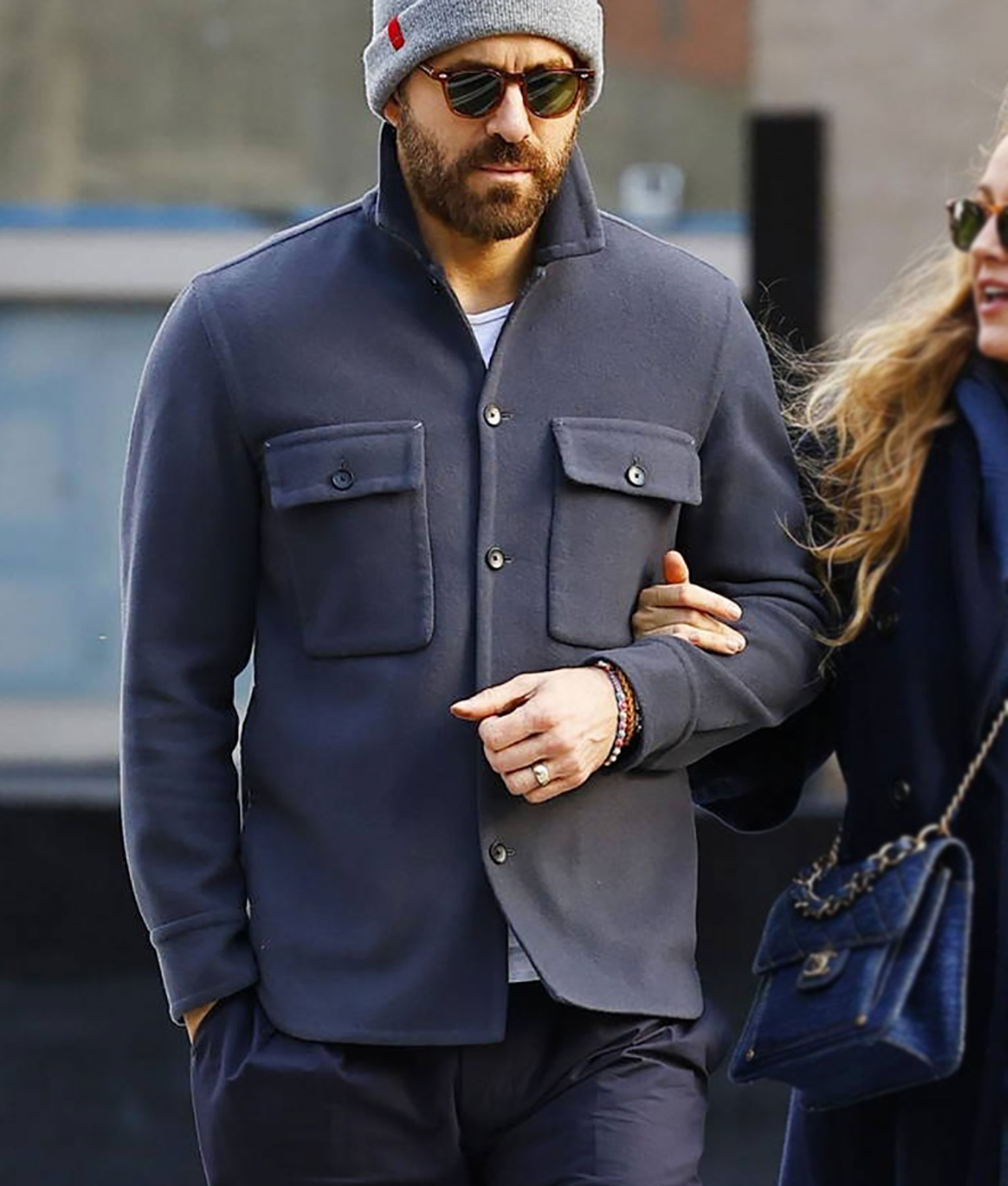 Ryan Reynolds Wool Grey Jacket-1