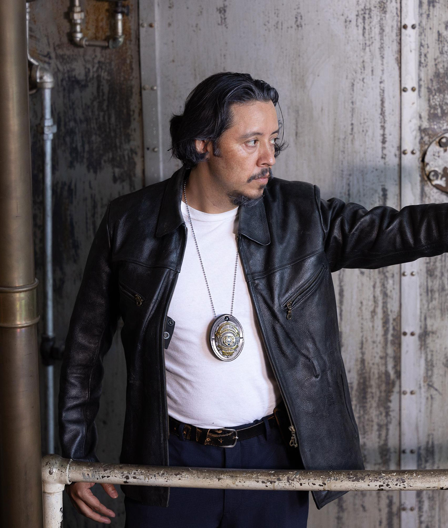 Santiago Due Justice (Efren Ramirez) Black Leather Jacket