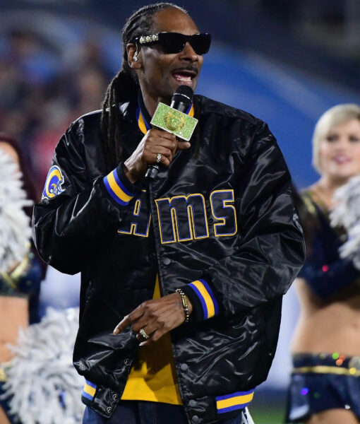 Los Angeles Rams Snoop Dogg Black Bomber Jacket