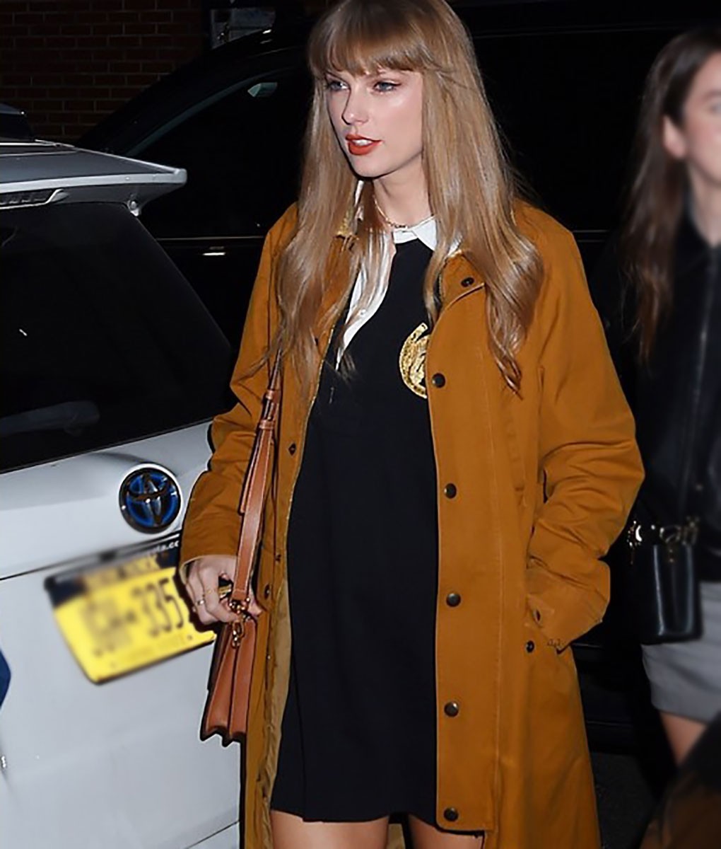 Taylor Swift Brown Leather Coat (3)