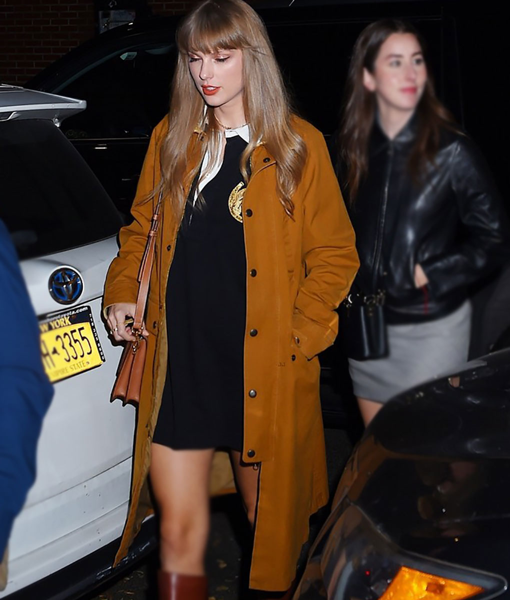 Taylor Swift Brown Leather Coat (5)