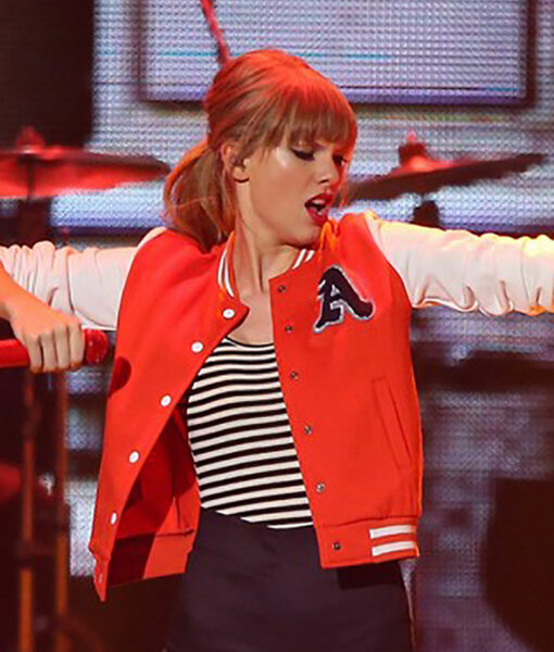 Taylor Swift Letterman Red Varsity Jacket-2