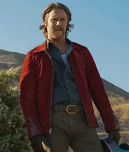 Mrs. Davis (Jake McDorman) Red Suede Leather Jacket
