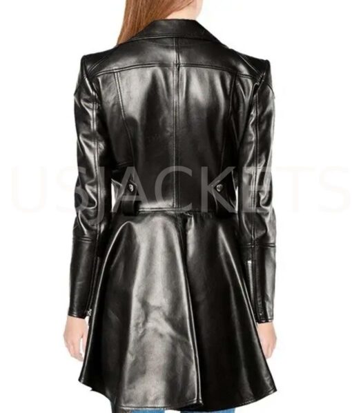 Womens Black Leather Jacket-2
