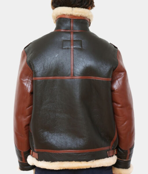 Austin Butler Masters of the Air (Maj. Gale 'Buck' Cleven) Brown Leather Jacket-7