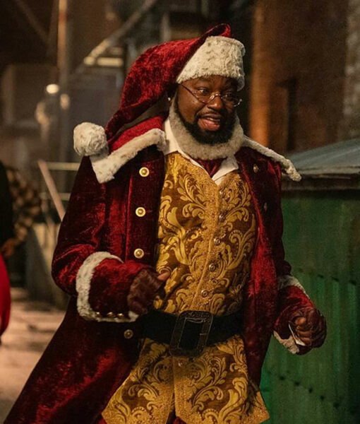 Lil Rel Howery Dashing Through the Snow Red Jacket