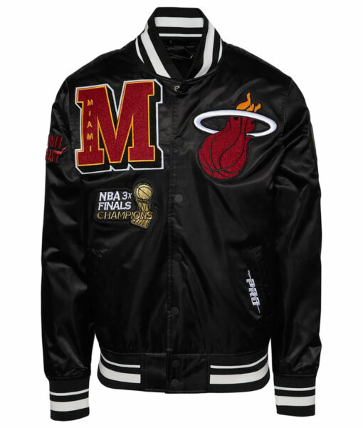 Miami Heat NBA Finals Champions Black Varsity Jacket