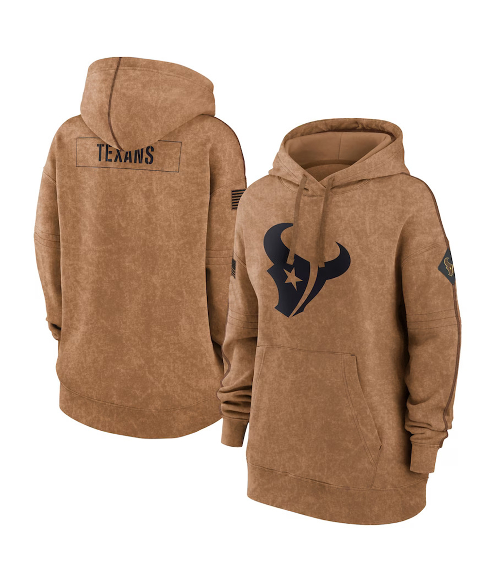 Houston Salute To Service Brown Hoodie (3)