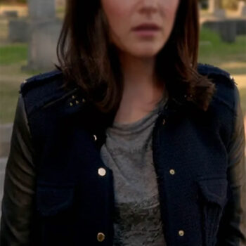 Italia Ricci Chasing Life (April Carver) Wool with Leather Jacket