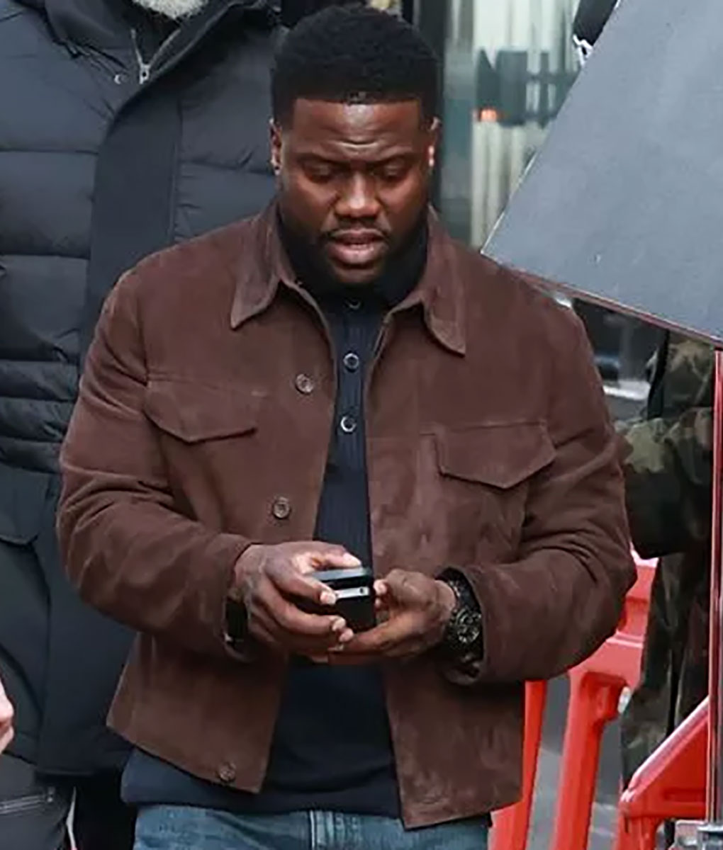 Kevin Hart Lift (Cyrus Whitaker) Suede Leather Brown Jacket