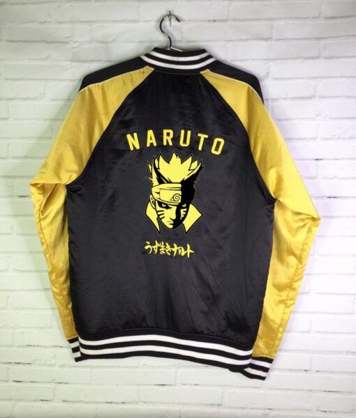 Naruto Shippuden 07 Black Varsity Jacket-2