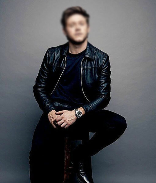 Niall Horan Black Leather Jacket-1