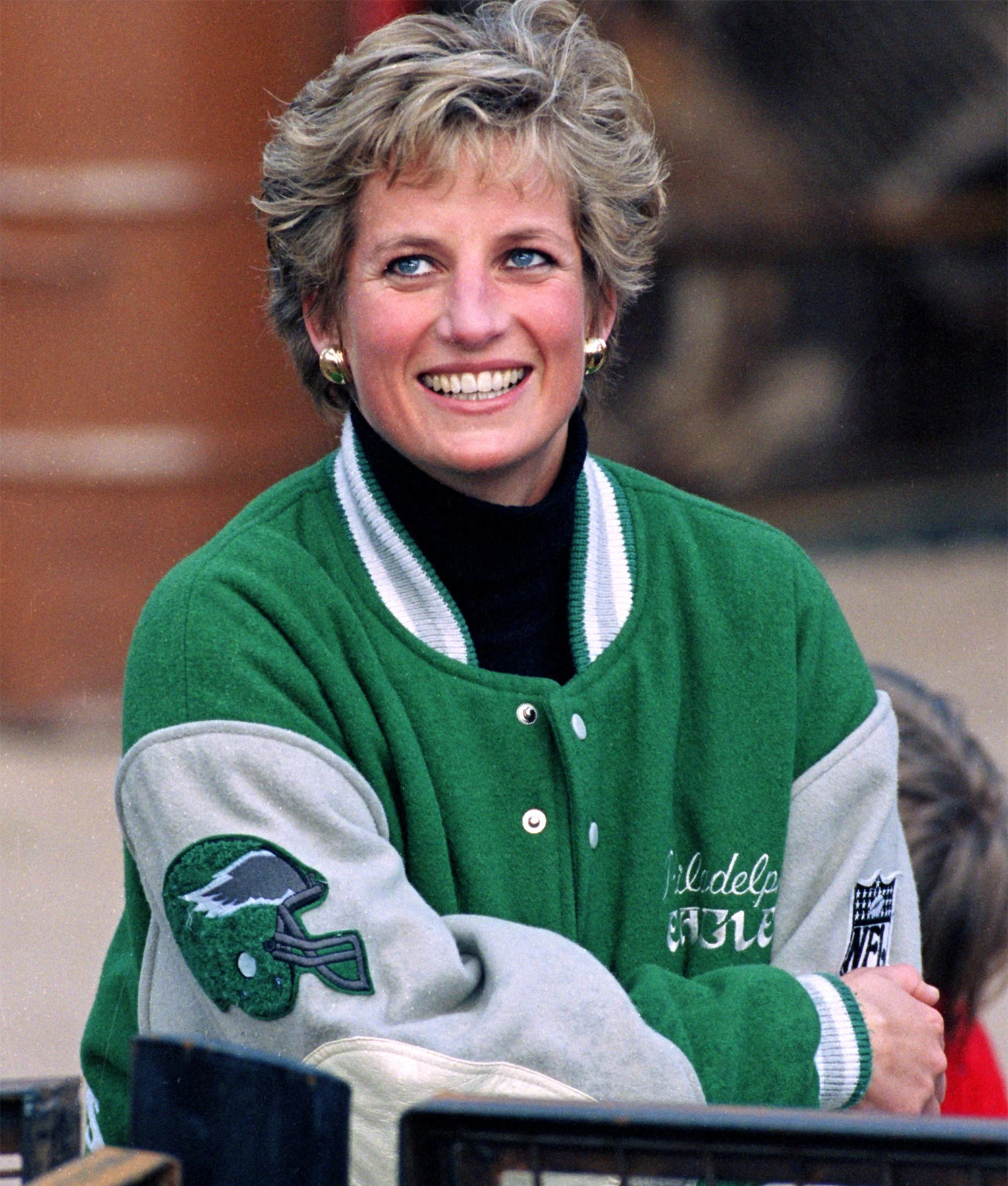 Princess Diana Eagle Green Varsity Jacket