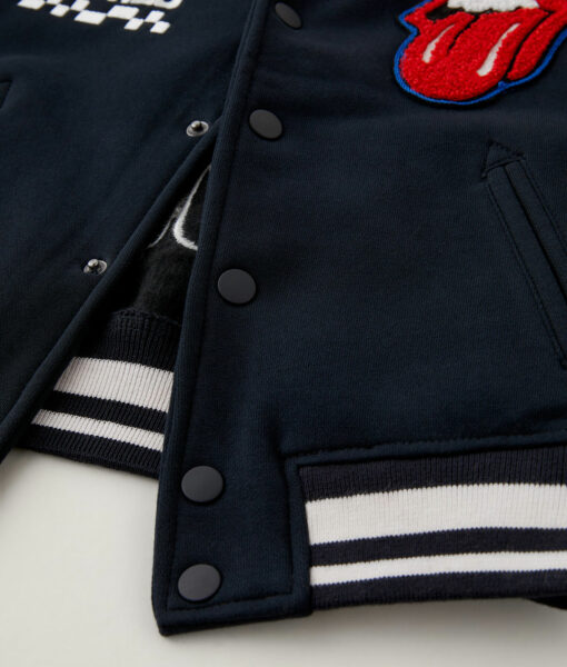 Rolling Stones Black and White Varsity Jacket-3