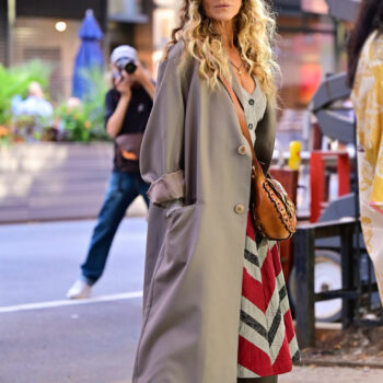 Carrie Bradshaw And Just Like That (Sarah Jessica Parker) Grey Trench Coat