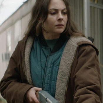 Sue Parker The Dirty South (Willa Holland) Brown Shearling Hooded Jacket