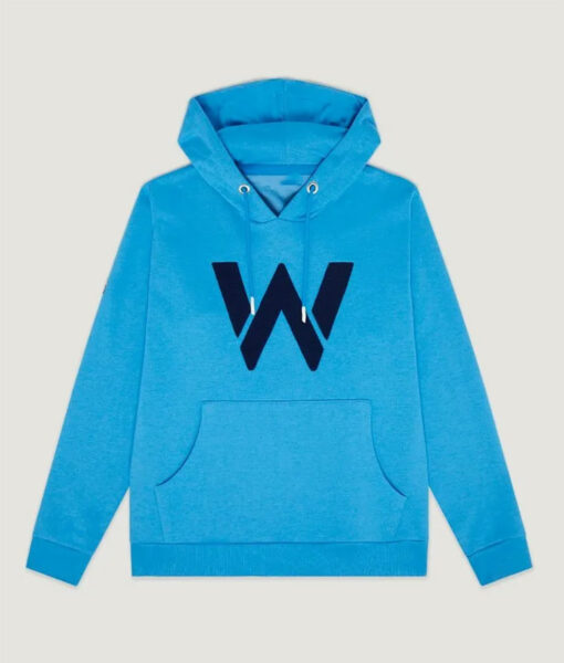 Williams logo W Initial Letter Blue Hoodie