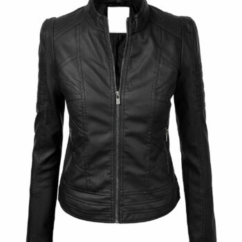 Women’s Black Leather Bikers Jacket