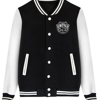 BTS Black Varsity Jacket-1