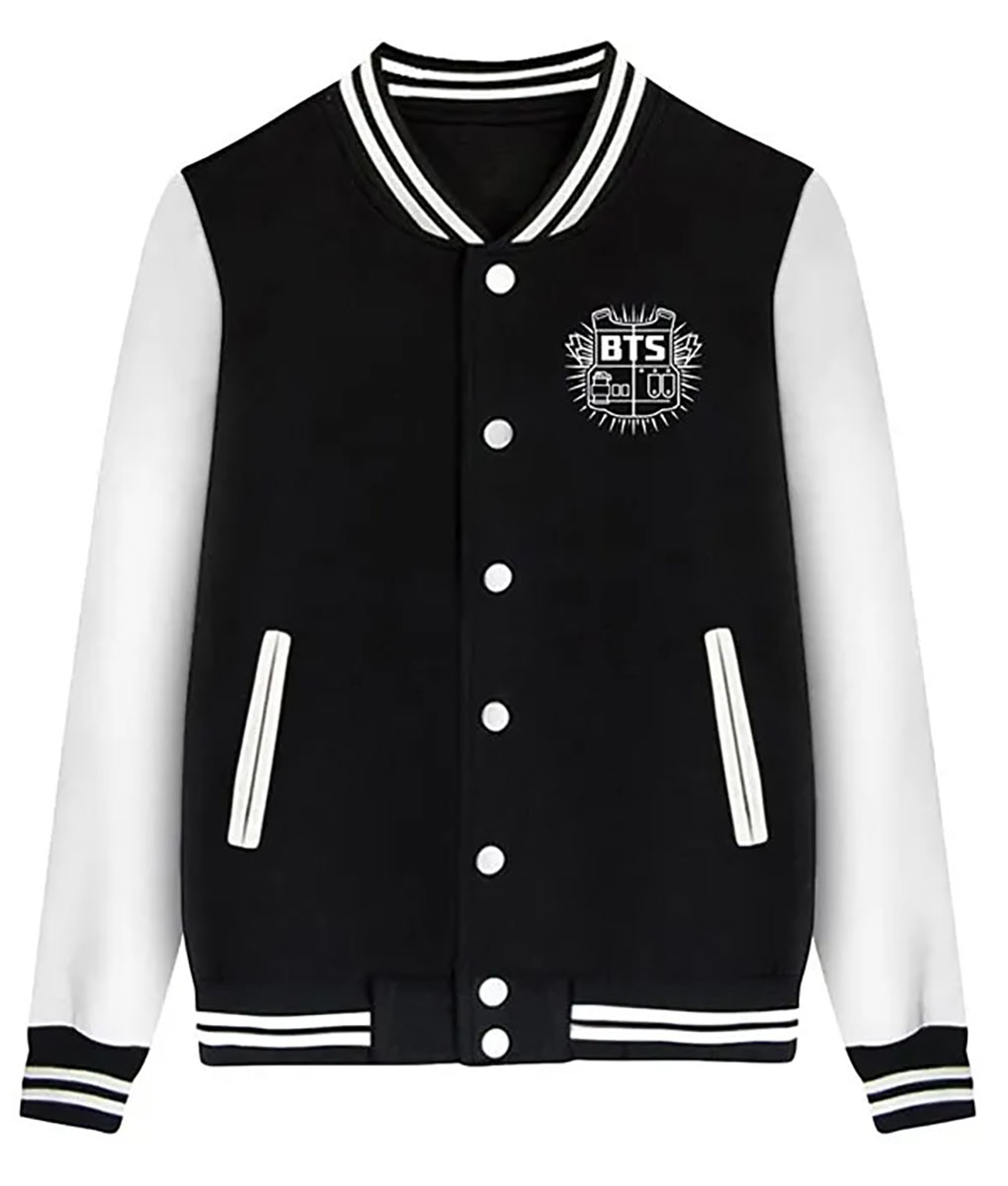 BTS J-hope Black Varsity Jacket (1)