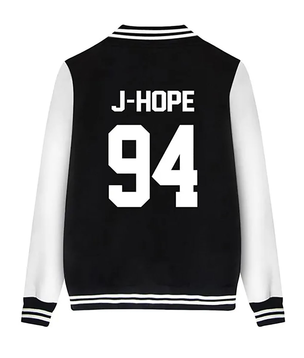BTS J-hope Black Varsity Jacket (2)