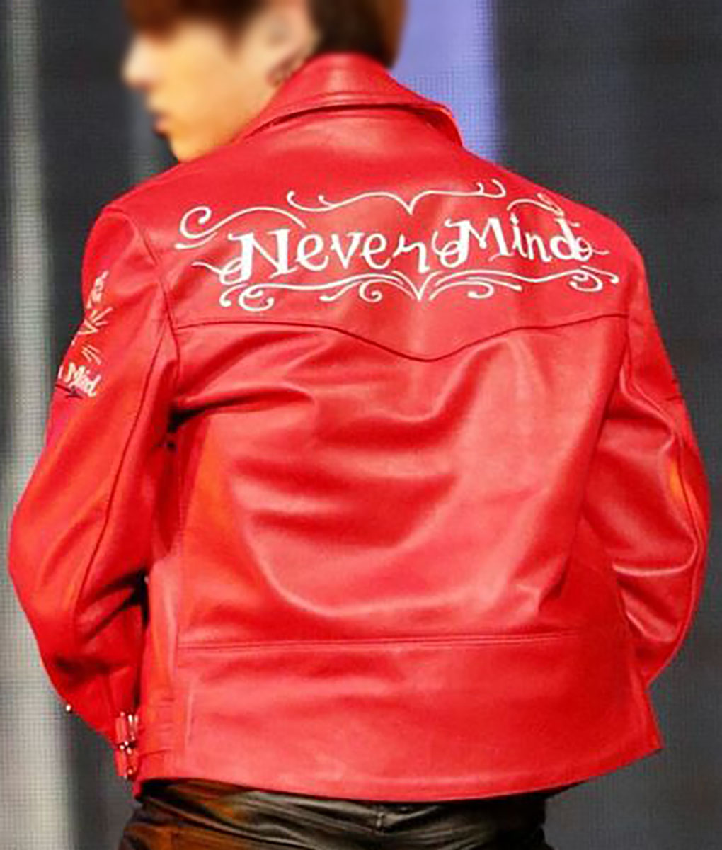 BTS Jungkook Red Leather Jacket (5)