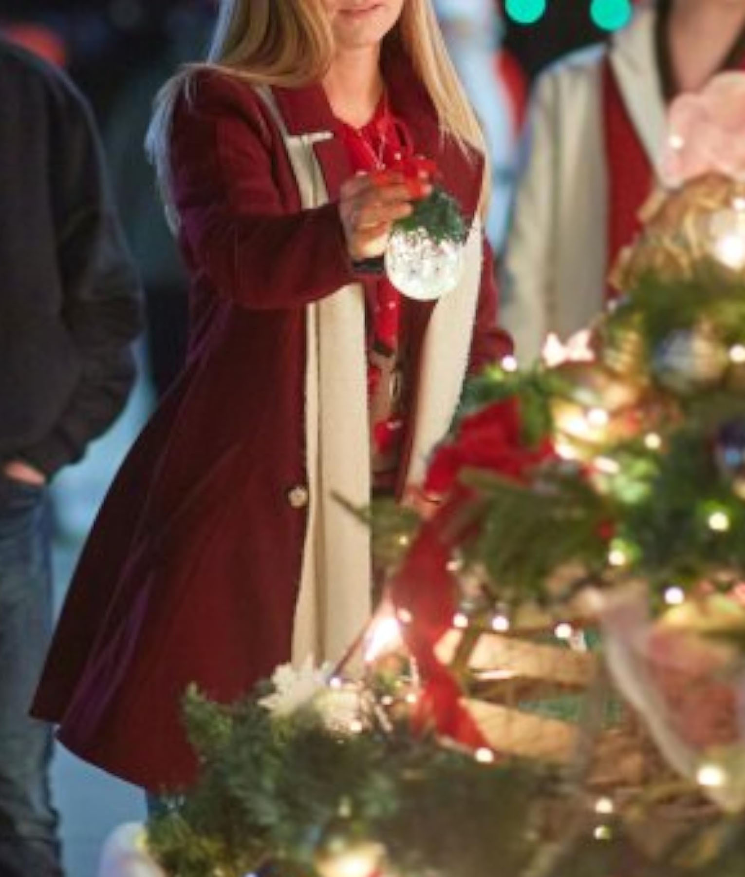 Cindy Busby Everything Christmas Red Trench Coat (3)