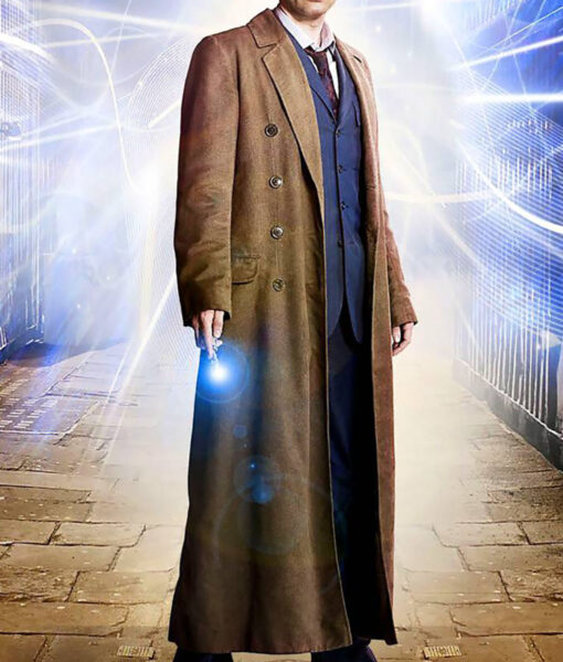 David Tennant Doctor Who (10th Doctor) Brown Long Coat