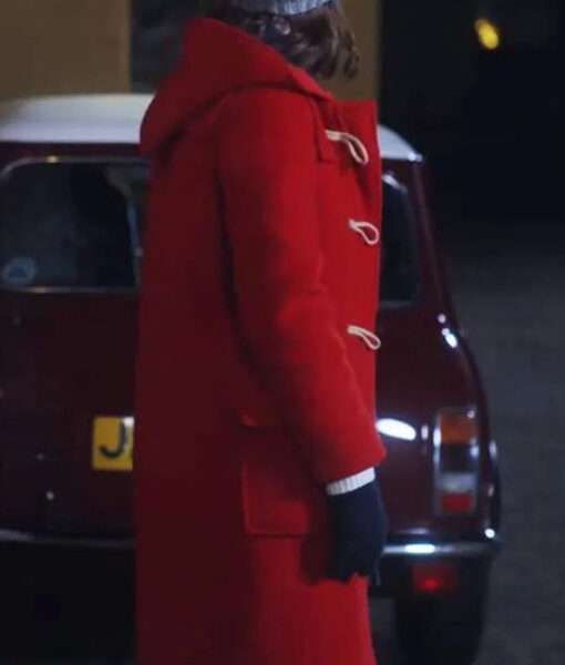 Emma McKenzie Christmas In Scotland (Jill Winternitz) Red Hooded Coat