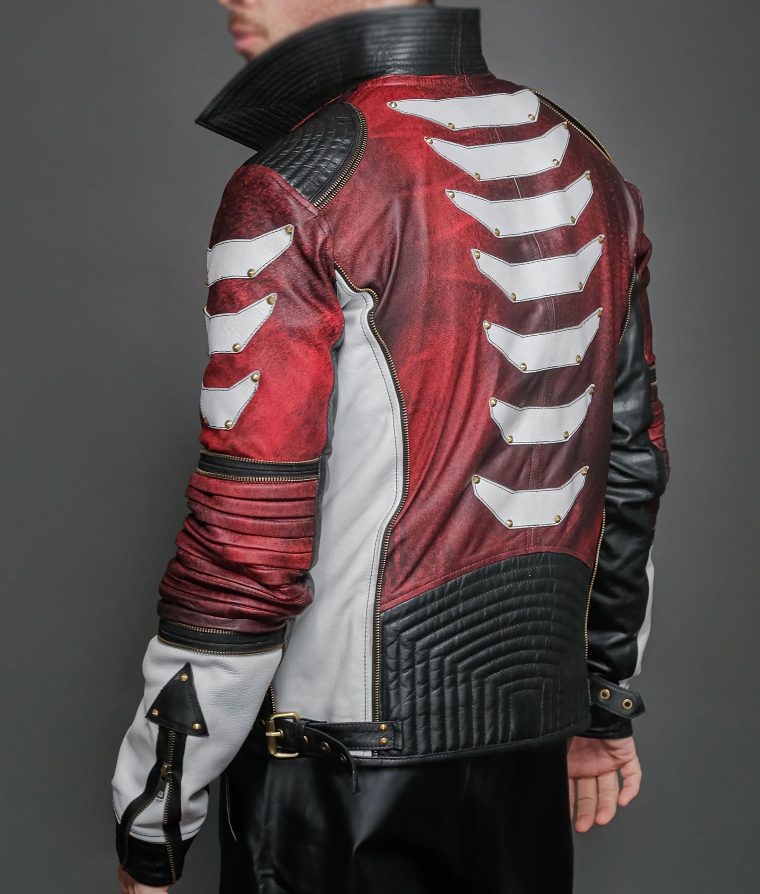 Frank Red Biker Jacket (3)
