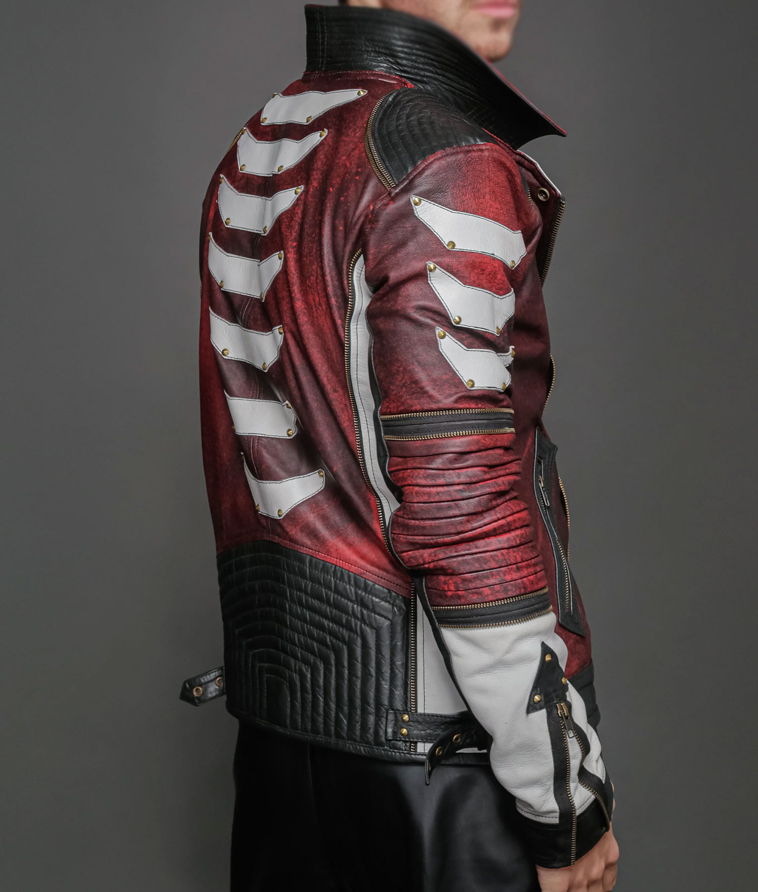Frank Red Biker Jacket (5)