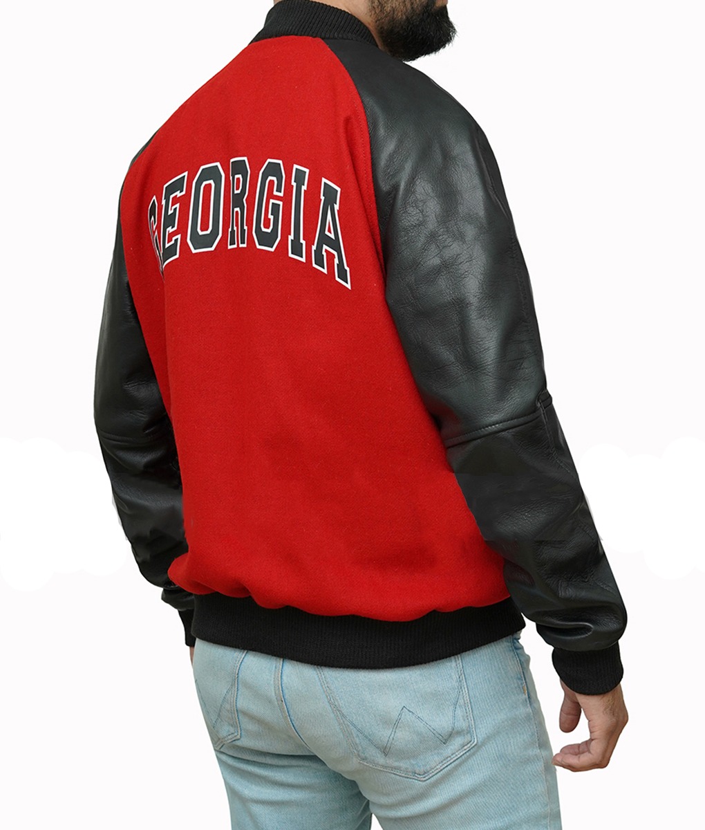 Georgia Bulldogs Red Varsity Jacket (1)