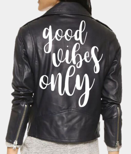 Brie Larson Fast X Good Vibes Only Black Jacket