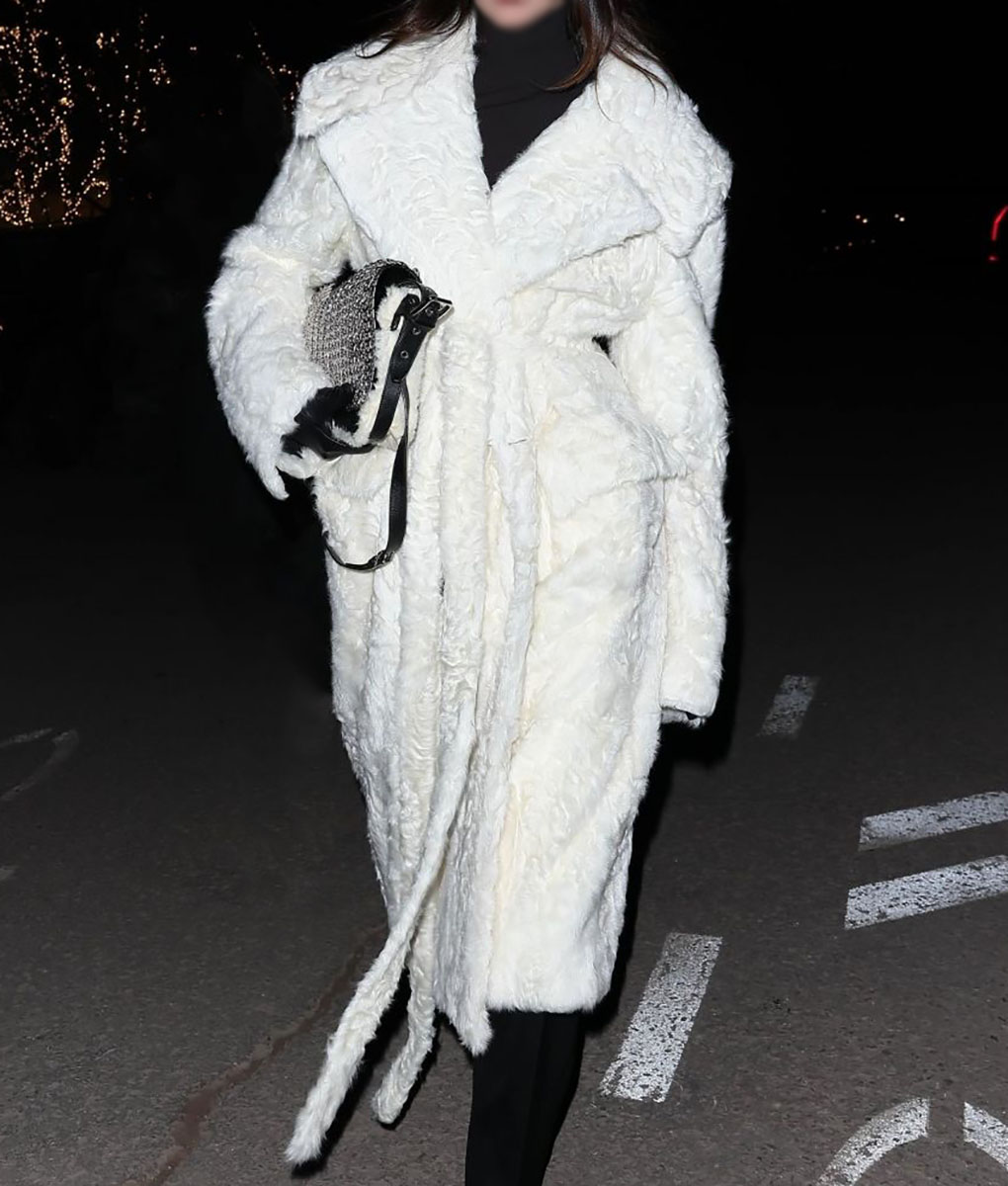 Catch Steakhouse Kendall Jenner White Fur Coat-3