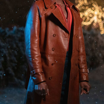 Ncuti Gatwa Doctor Who S14 The Church on Ruby Road Brown Leather Coat