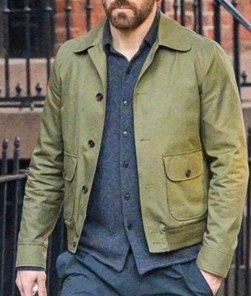 Ryan Reynolds Green Cotton Jacket-1