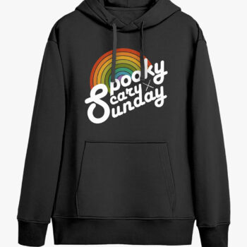 Spooky Scary Sunday Black Pullover Hoodie-1