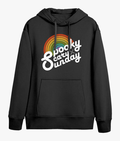 Spooky Scary Sunday Black Pullover Hoodie-1