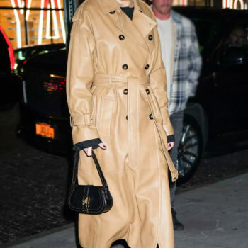 Taylor Swift Zero Bond Brown Leather Coat