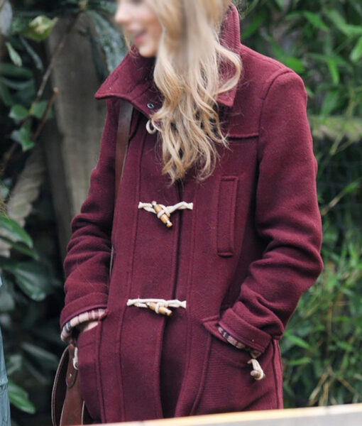 Taylor Swift Zoo Visit Red Trench Coat