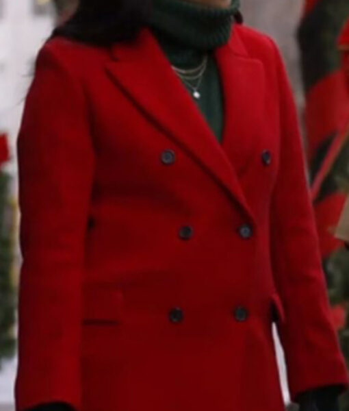 Tia Mowry Yes Chef Christmas (Alicia Gellar) Red Coat