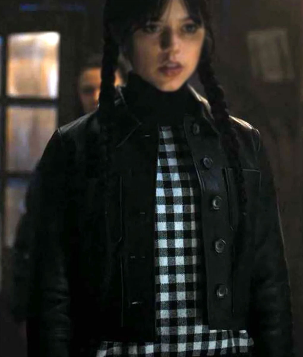 Wednesday Addams Black Cropped Jacket (1)